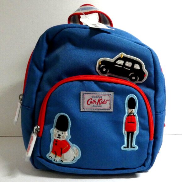 NWT Backpack Cath Kids London Tote Carrier Small Bag Blue Red Adjustable Straps - Picture 2 of 16